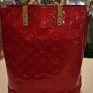 Authentic Louis Vuitton Monogram Vernis Reade Tote – Rare Pomme d’Amour Red